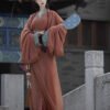 Chinese Warring States-era Robe: Hanfu Wei-Jin Style Adult Women's New Restoration Design Ethereal Train-Length Straight-Hem Robe Ancient Costume Original