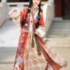 【Little Deer Goddess】Wind-Hiding Han Elements: Exotic Winter-Style Original Cross-Collar Hanfu Set New Arrival