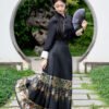 [Four Gentlemen] Black Horse-Face Skirt Set - New Arrival Women's Traditional Chinese-Style Skirt - Autumn Hanfu - Adult Casual Wear
