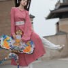[Youthful Wanderings] Tang Dynasty-Style Round-Neck Robe with Lantern Pants: Authentic Chinese-Style Restoration of Everyday Hanfu for Commoners - Spring and Autumn Period Women's Attire