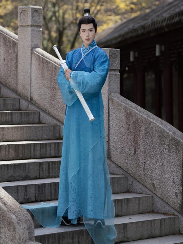 Danya Collection Cangming Original Hanfu Men's Wear Warring States-Style Tailcoat Straight-Hem Qin-Han-Wei-Jin Dynasty Curved-Hem Ancient Style Design