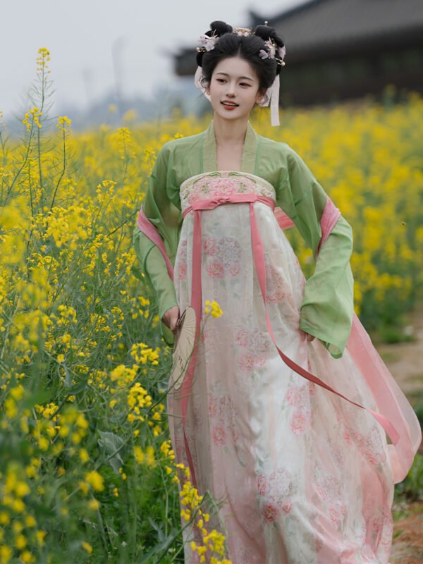 Hua Bu Wu Authentic Original Tang-Style Reconstructed Qi-Chest Ruqun Jacquard Summer Shawl Hanfu Women's Wear