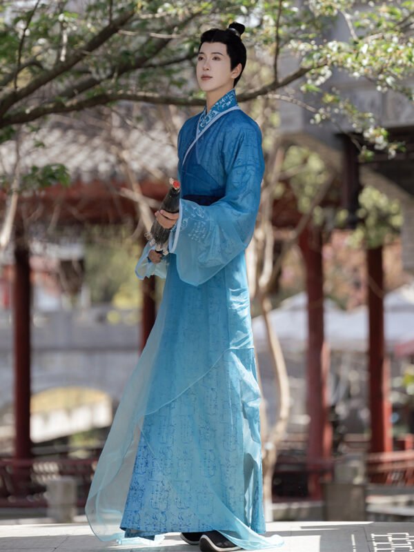 Danya Collection Cangming Original Hanfu Men's Wear Warring States-Style Tailcoat Straight-Hem Qin-Han-Wei-Jin Dynasty Curved-Hem Ancient Style Design
