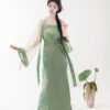 【Misty Spring Mountains】Song Dynasty-inspired Hanfu Lightweight Tencel Long Skirt with Swirling Hem for Women - Modified Chinese Style