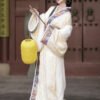 Autumn-Winter Warring States Robe for Women 2025 New Arrival: Wei-Jin Style Ethereal-Chic Trailing Straight-Hemmed Original Ensemble