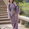 Chinese Warring States-era Robe: Hanfu Wei-Jin Style Adult Women's New Restoration Design Ethereal Train-Length Straight-Hem Robe Ancient Costume Original