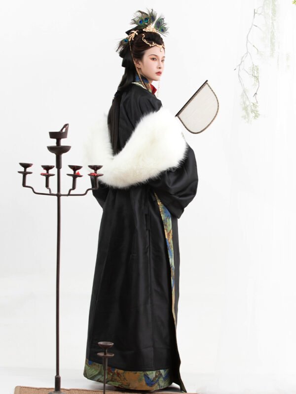 【Luoshu】Warring States Period Paomashan Chu Tomb-Inspired Modified Straight-Hem Robe Jacquard Spring/Summer Hanfu Women's Wear