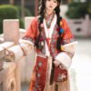 【Little Deer Goddess】Wind-Hiding Han Elements: Exotic Winter-Style Original Cross-Collar Hanfu Set New Arrival