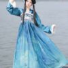 [Peacock Feather] Fall/Winter Original Hanfu Women's Heavy-Work Embroidered Cape & Waist-Length Skirt Set