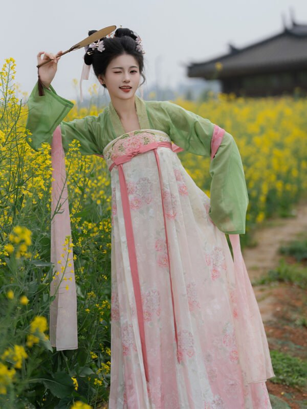 [Chang'an Blossom] Original Tang Dynasty-inspired embroidered reconstruction-style qixiong skirt, Tang-style summer attire