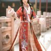 【Little Deer Goddess】Wind-Hiding Han Elements: Exotic Winter-Style Original Cross-Collar Hanfu Set New Arrival