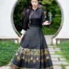 [Four Gentlemen] Black Horse-Face Skirt Set - New Arrival Women's Traditional Chinese-Style Skirt - Autumn Hanfu - Adult Casual Wear