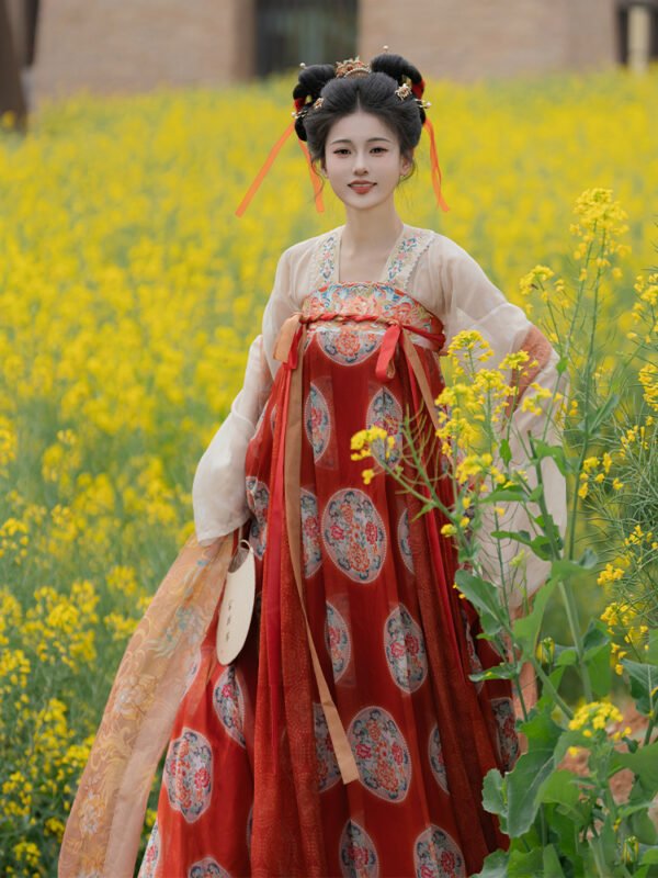 Hua Bu Wu Authentic Original Tang-Style Reconstructed Qi-Chest Ruqun Jacquard Summer Shawl Hanfu Women's Wear