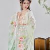 【Butterfly Dance】Original Tang Dynasty-Style Hesi Skirt with Hanfu Elements Summer Heavy-Duty Embroidered Modified Wide-Sleeved Blouse