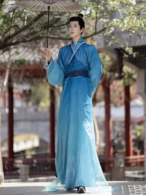 Danya Collection Cangming Original Hanfu Men's Wear Warring States-Style Tailcoat Straight-Hem Qin-Han-Wei-Jin Dynasty Curved-Hem Ancient Style Design