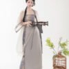 【Misty Spring Mountains】Song Dynasty-inspired Hanfu Lightweight Tencel Long Skirt with Swirling Hem for Women - Modified Chinese Style