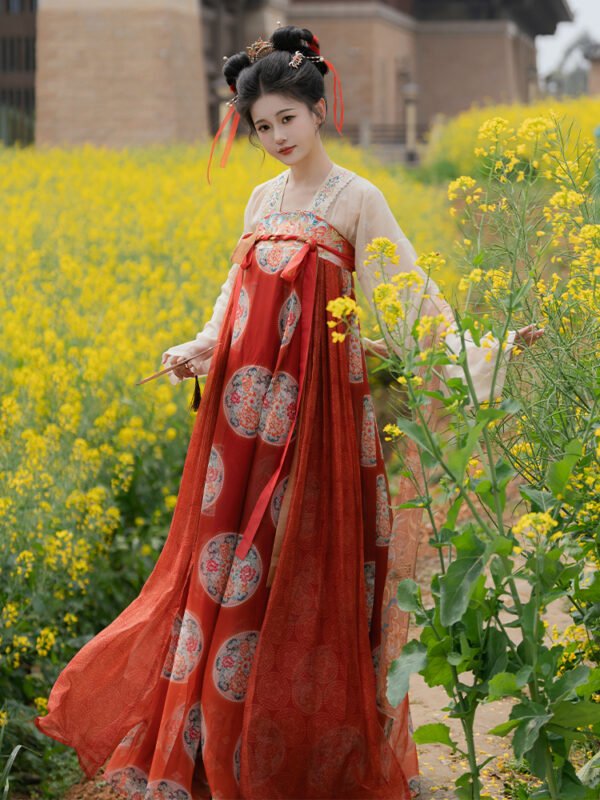 Hua Bu Wu Authentic Original Tang-Style Reconstructed Qi-Chest Ruqun Jacquard Summer Shawl Hanfu Women's Wear