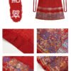 [Feather-Embroidered] Red Mandarin-Style Skirt Set for Petite Women - New Chinese-Style Hanfu - Chinese-Inspired Wedding Dress