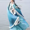 [Peacock Feather] Fall/Winter Original Hanfu Women's Heavy-Work Embroidered Cape & Waist-Length Skirt Set