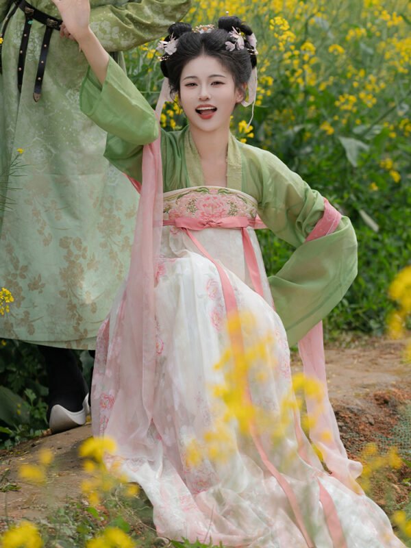 [Chang'an Blossom] Original Tang Dynasty-inspired embroidered reconstruction-style qixiong skirt, Tang-style summer attire